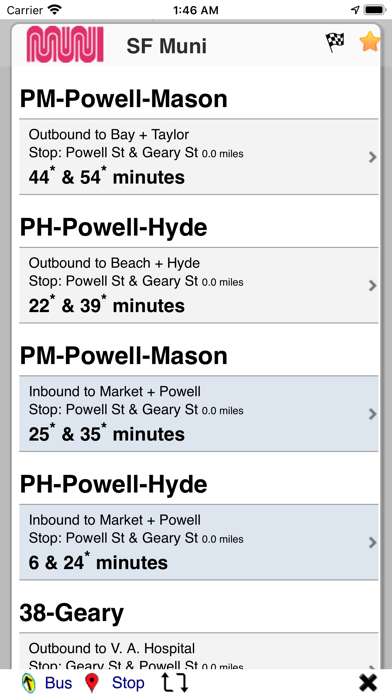 xtBus transit browser screenshot 1