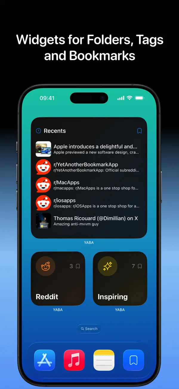 YABA: Yet Another Bookmark App screenshot 1
