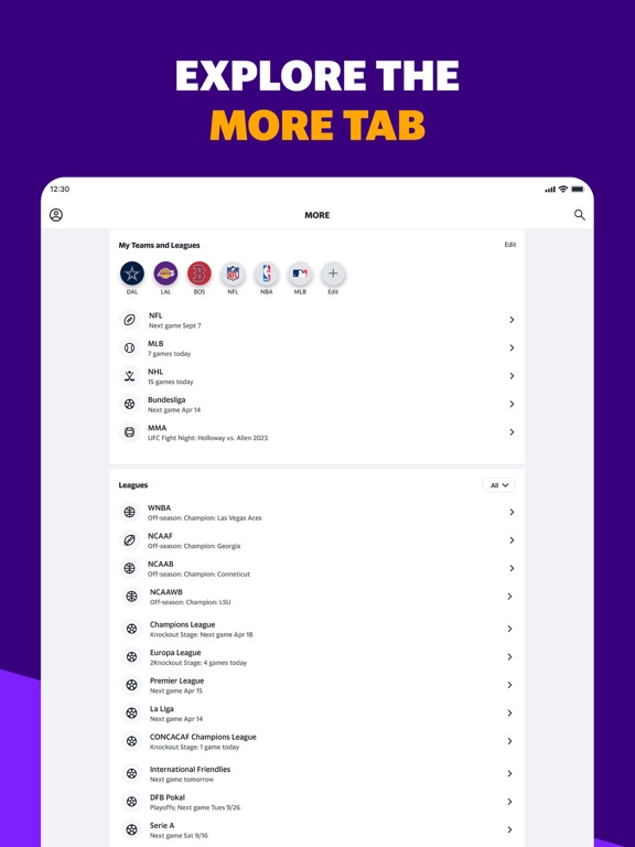 Yahoo Sports: Scores and News screenshot 1