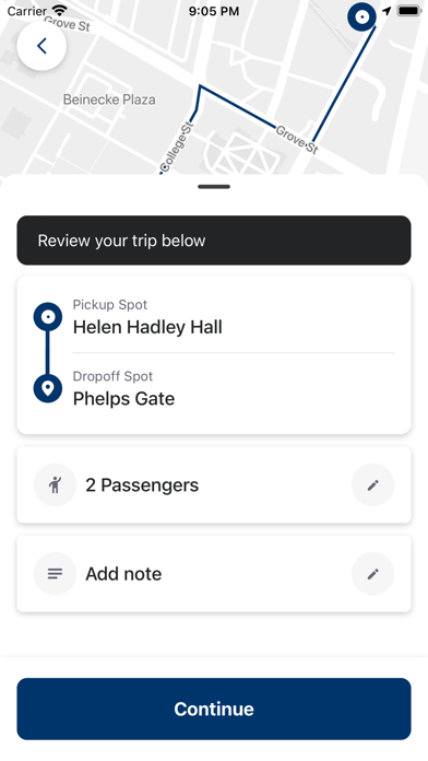 Yale Accessible Transit screenshot 1