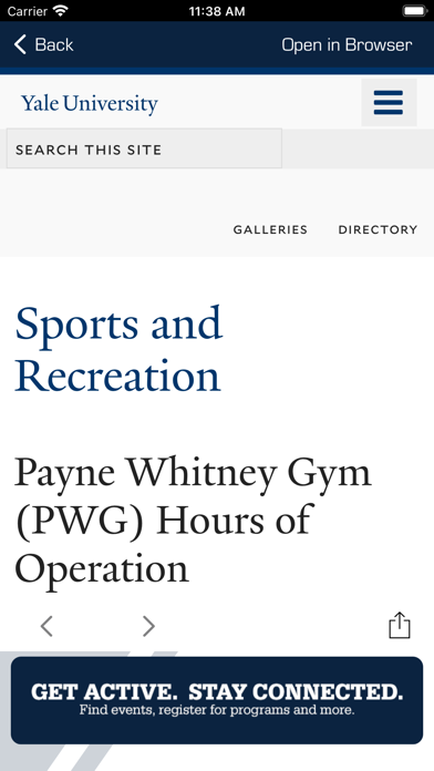 Yale Campus Recreation screenshot 2