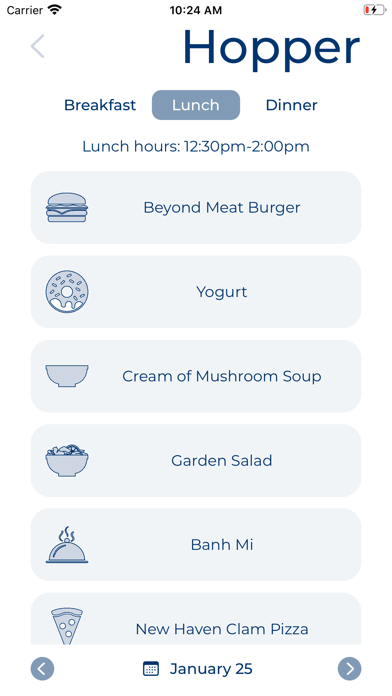 Yale Menus screenshot 2