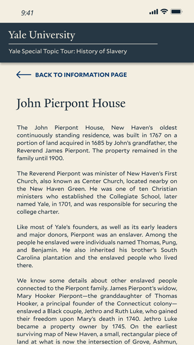 Yale Tour: History of Slavery screenshot 2