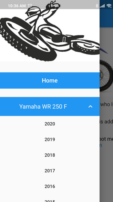 Yamaha WR Guide screenshot 1