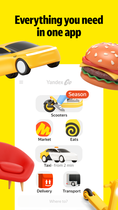 Yandex Go: Taxi Food Market screenshot 8