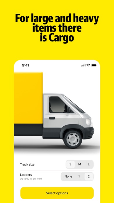 Yandex Go: Taxi Food Market screenshot 1