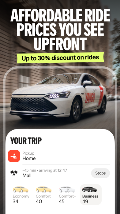 Yango: taxi, food, delivery screenshot 3