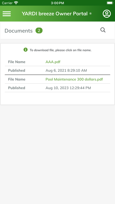 Yardi Breeze Owner Portal screenshot 1
