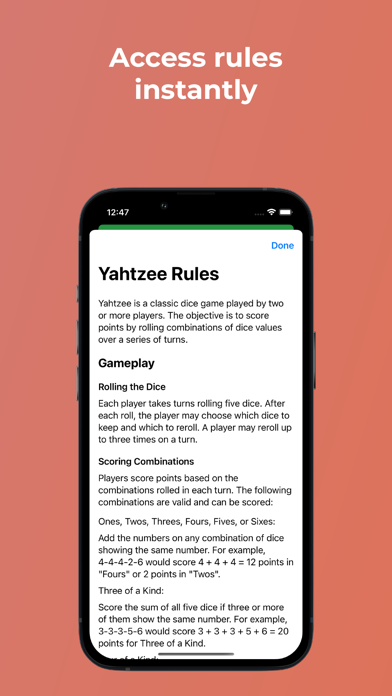 Yatzy / Yahtzee Scores screenshot 2