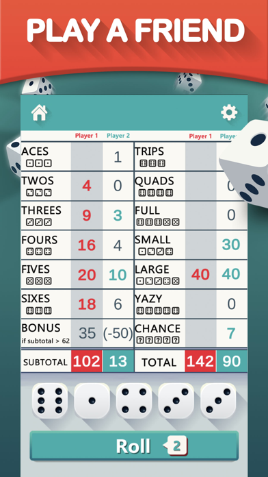 Yazy yatzy dice game screenshot 2