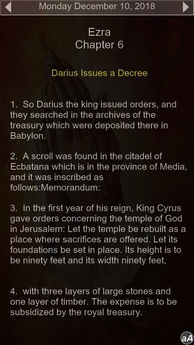 Yearly Bible Reading Calendar screenshot 2