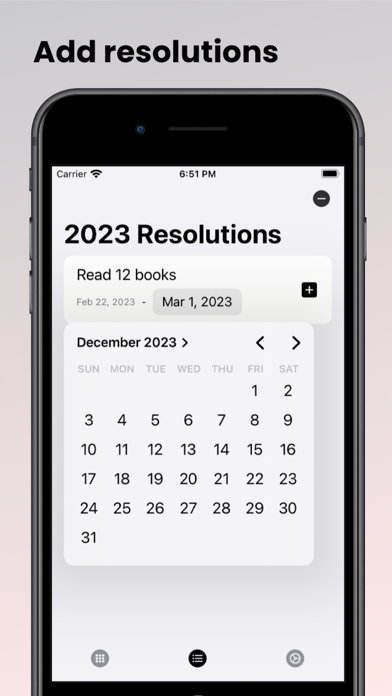 Yearly Progress & Resolution screenshot 2