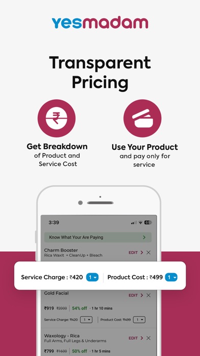 Yes Madam - Salon at Home App screenshot 2