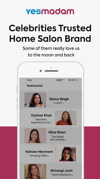 Yes Madam - Salon at Home App screenshot 1