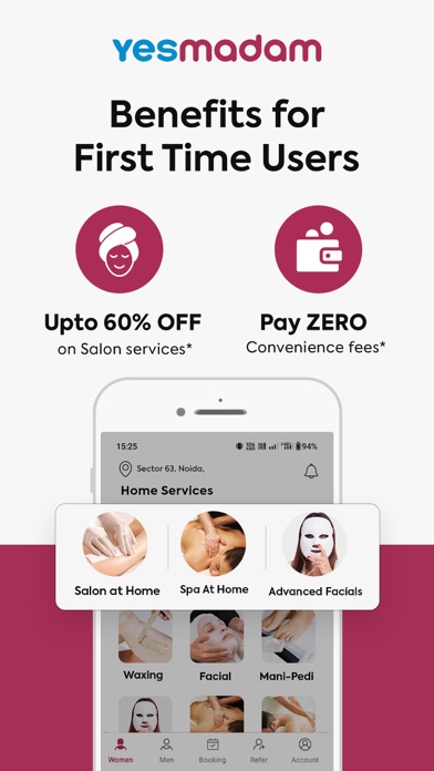 Yes Madam - Salon at Home App screenshot 7