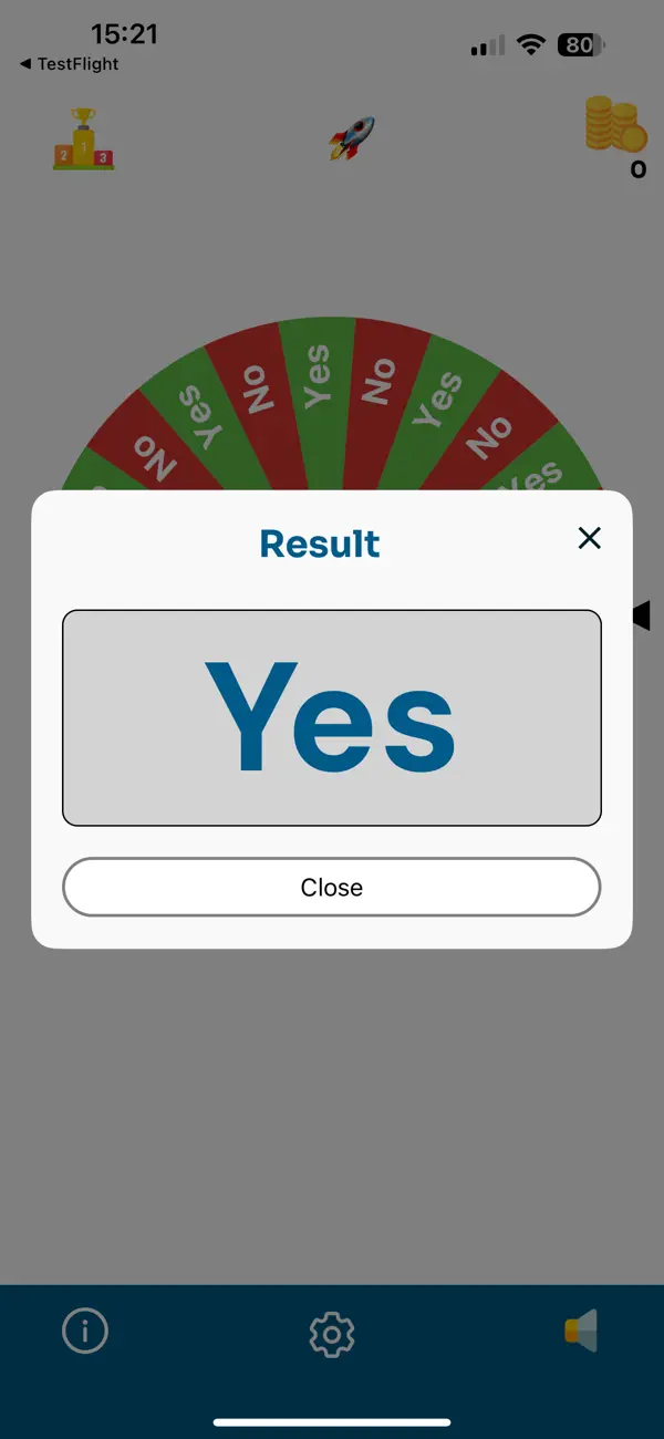 Yes or No Wheel Spinner screenshot 5