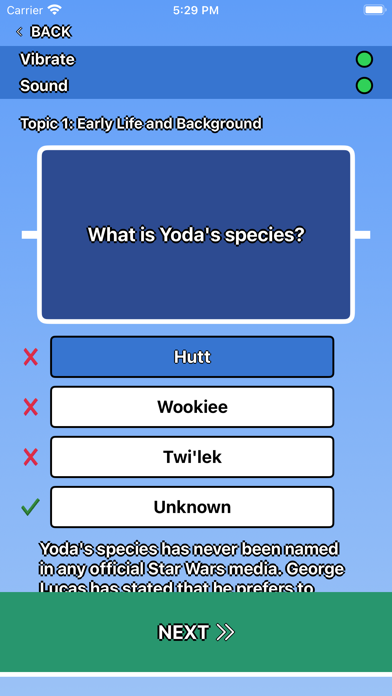 Yoda Trivia screenshot 1