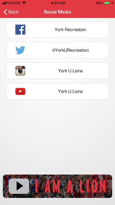 York U Rec screenshot 1