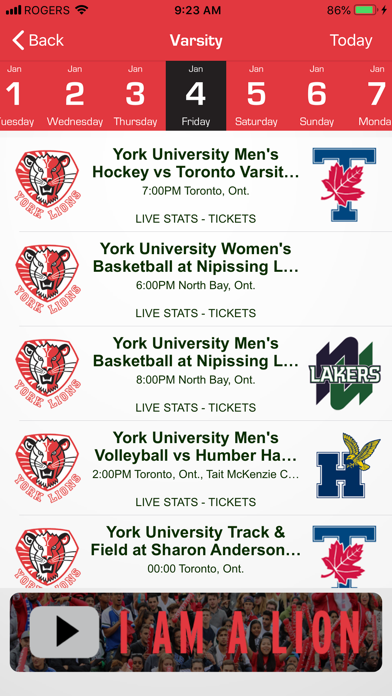 York U Rec screenshot 3