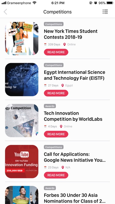 YouthOpportunities screenshot 1