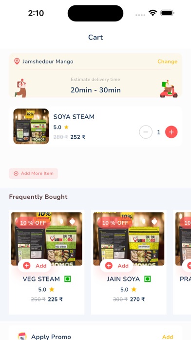 Yumme Momos App screenshot 1