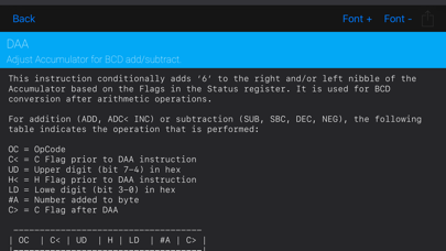 Z80 Reference screenshot 1