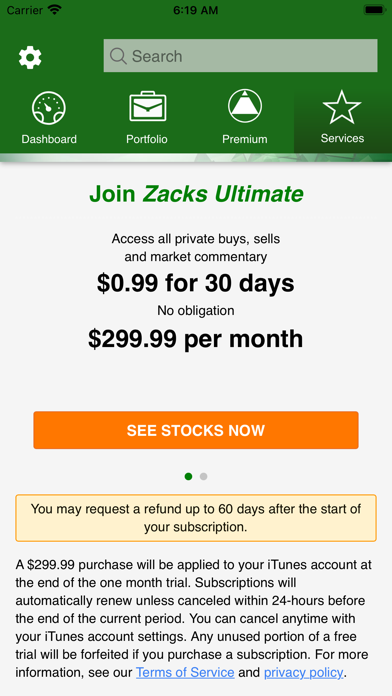 Zacks Mobile App screenshot 1