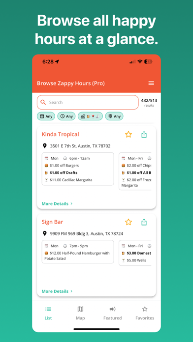 Zappy: Happy Hour Finder screenshot 4