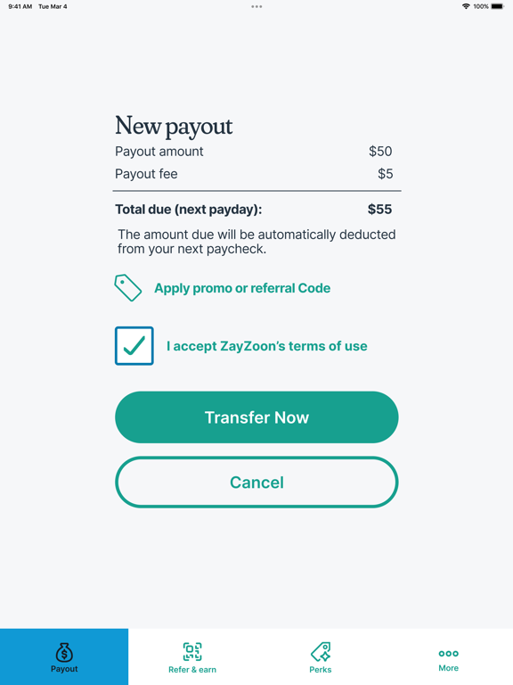 ZayZoon - Wages On-Demand screenshot 1
