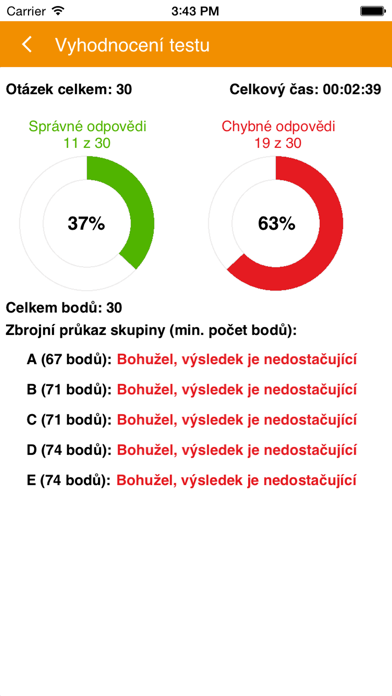 Zbrojní průkaz - testy screenshot 2