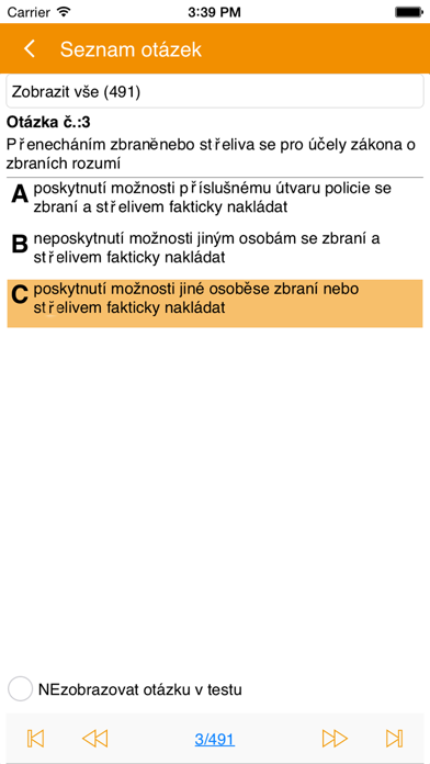 Zbrojní průkaz - testy screenshot 3