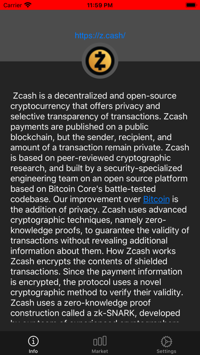 Zcash Market Reports screenshot 1