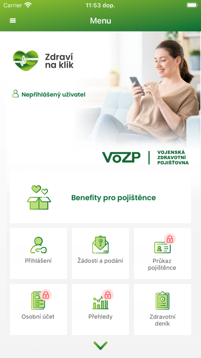 Zdraví na klik – VoZP screenshot 4