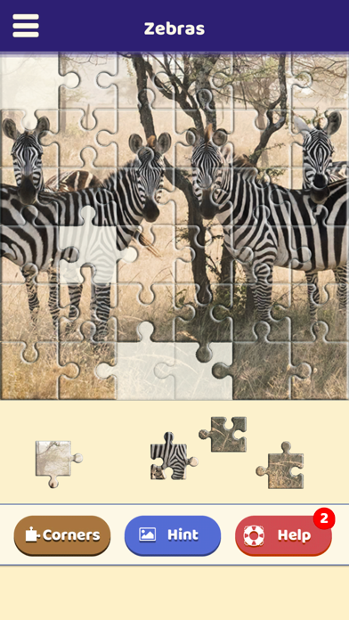 Zebra Love Puzzle screenshot 2