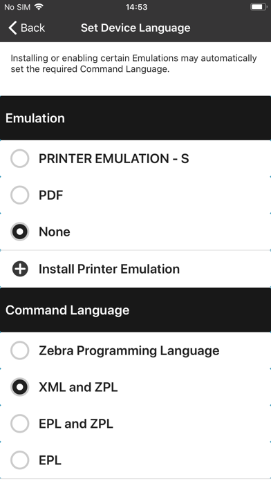 Zebra Printer Setup Utility screenshot 1
