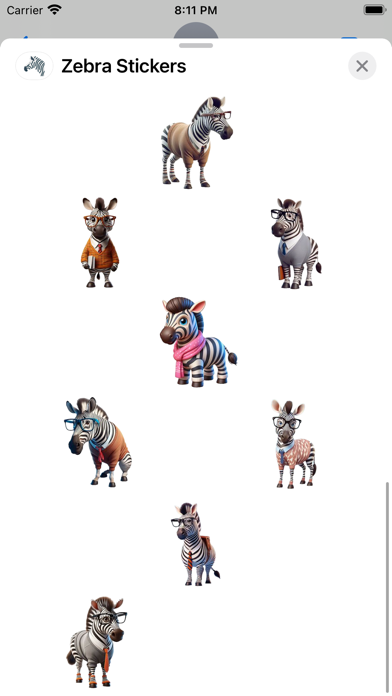 Zebra Stickers screenshot 4