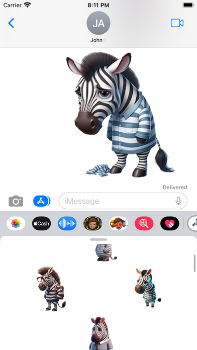Zebra Stickers screenshot 2