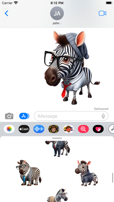 Zebra Stickers screenshot 1