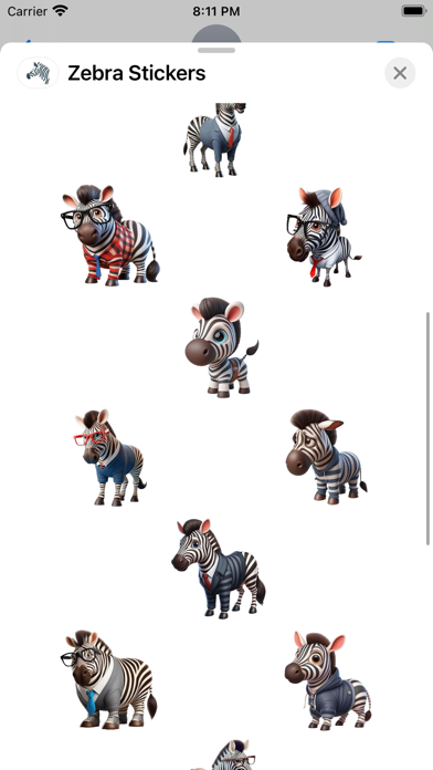 Zebra Stickers screenshot 5