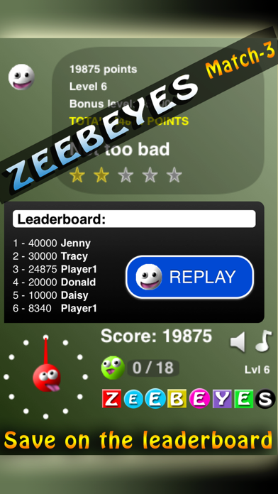 ZeebEyes Match-3 screenshot 1