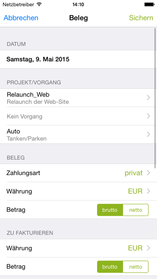 ZEP Timetracking for Projects screenshot 1