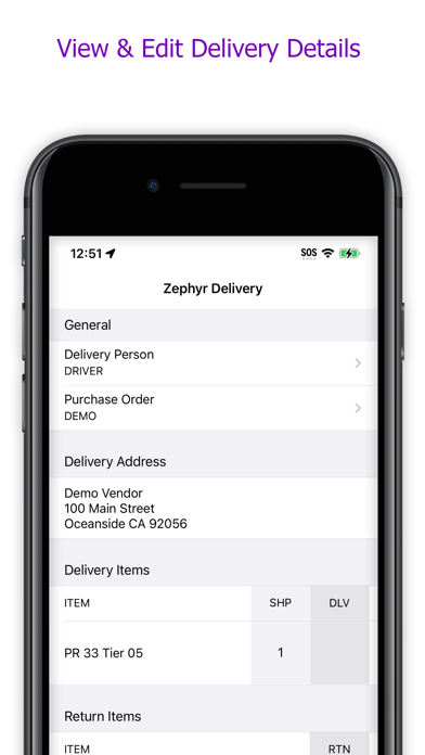 Zephyr Delivery App screenshot 3