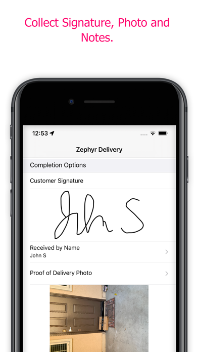 Zephyr Delivery App screenshot 1