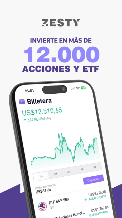 Zesty: Compra Acciones y ETFs screenshot 3