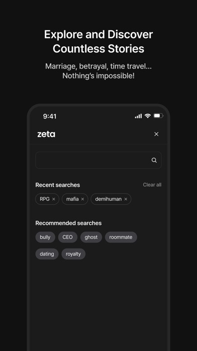zeta — AI Chat, Live Stories screenshot 1