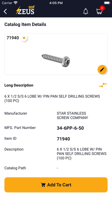Zeus Ordering screenshot 1