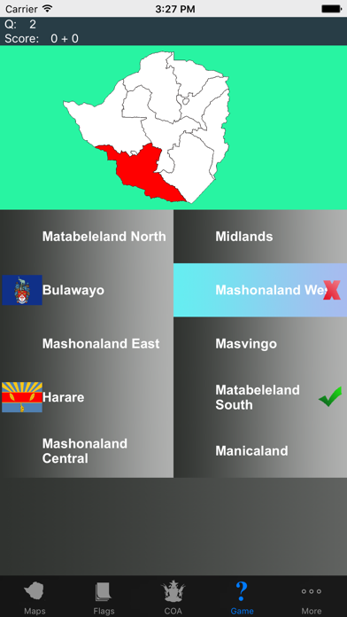 Zimbabwe Province Maps, Flags and Capitals screenshot 4