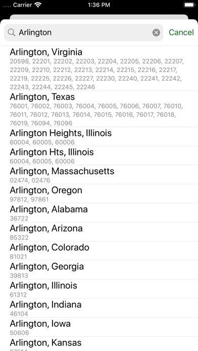 Zip Codes screenshot 3