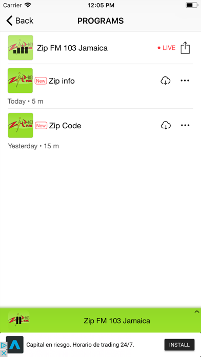 Zip FM 103 Jamaica screenshot 1