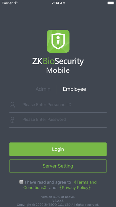 ZKBioSecurity Mobile screenshot 1